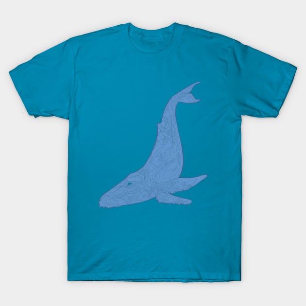 Blue Whale T-Shirt by Tinebra